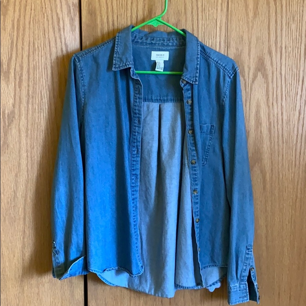 Denim button up